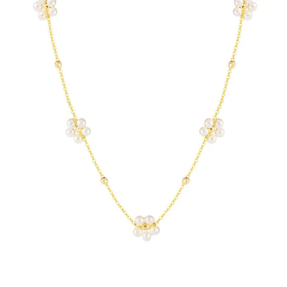 Pearl Blossom Necklace - Diatoms