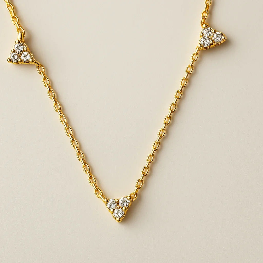 Luxe 5 Diamond Necklace - Diatoms
