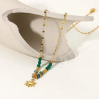 Sunflower Pearl Natural Pendant - Diatoms