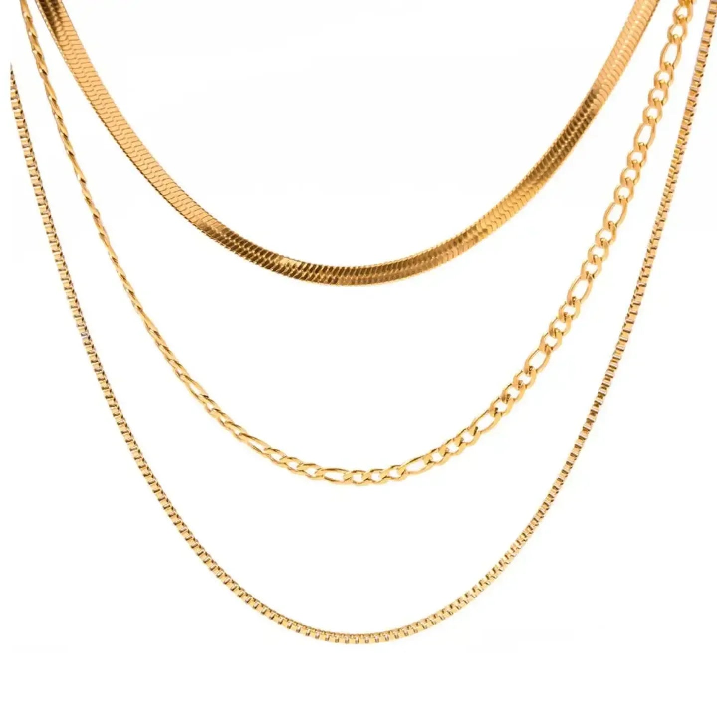 Luxe Tagged Gold Layered Chain Necklace - Diatoms