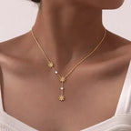 Sweet Flower Dainty Zircon Necklace - Diatoms