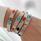Classic Retro Multicolour Geometric Bracelets - Diatoms
