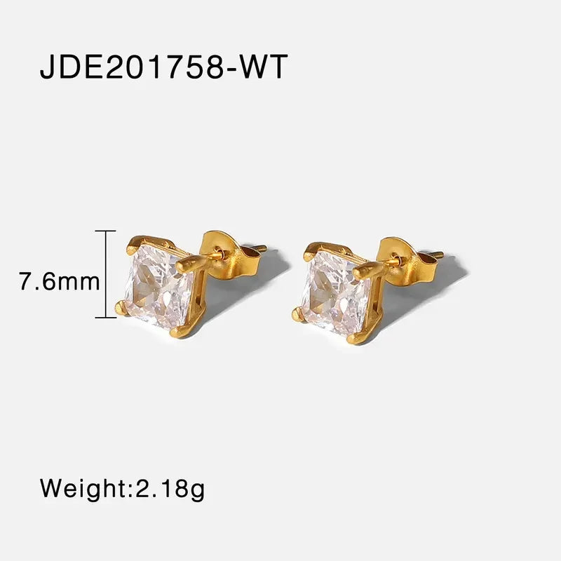 Square Studs - Diatoms
