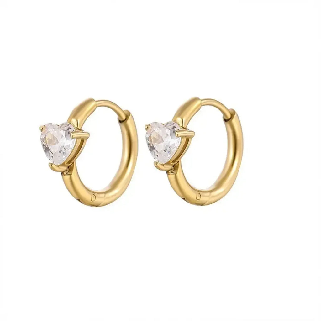 Heart Diamond Earrings - Diatoms