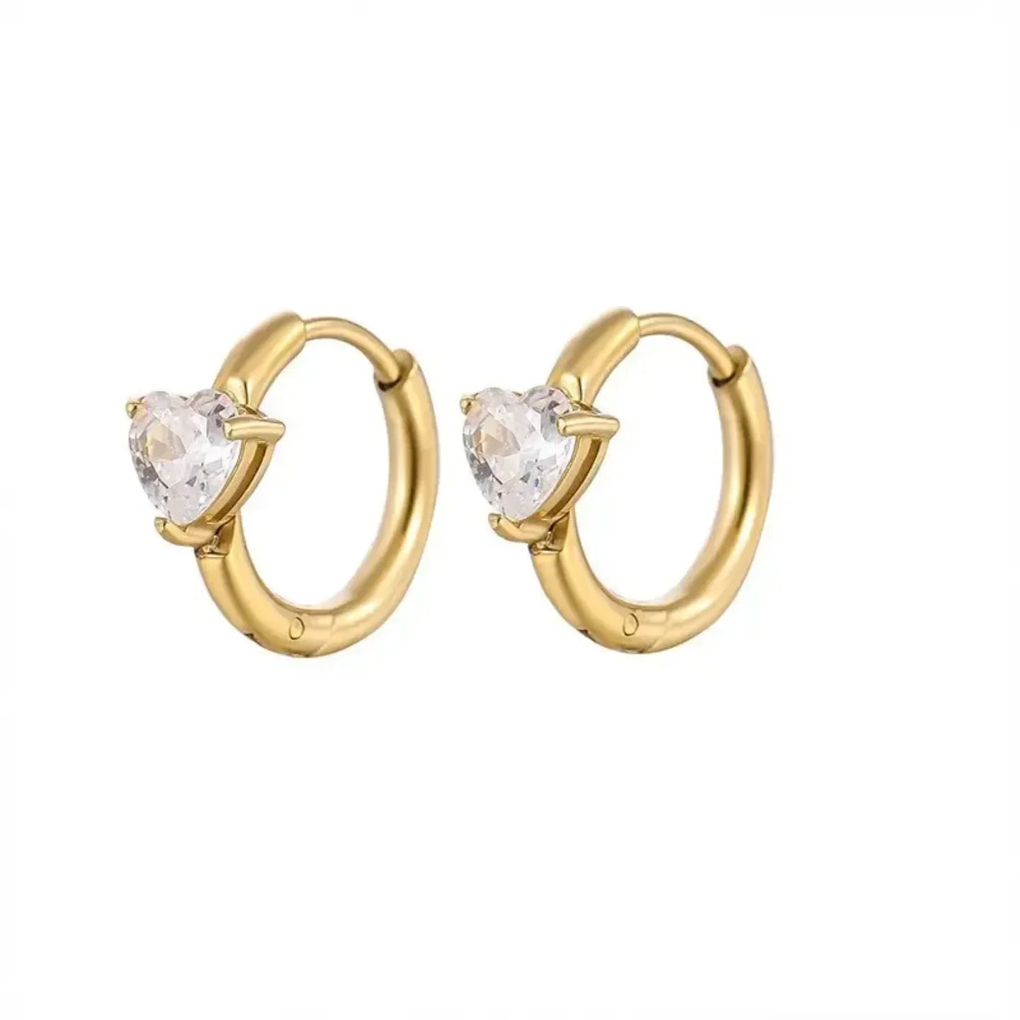 Heart Diamond Earrings - Diatoms