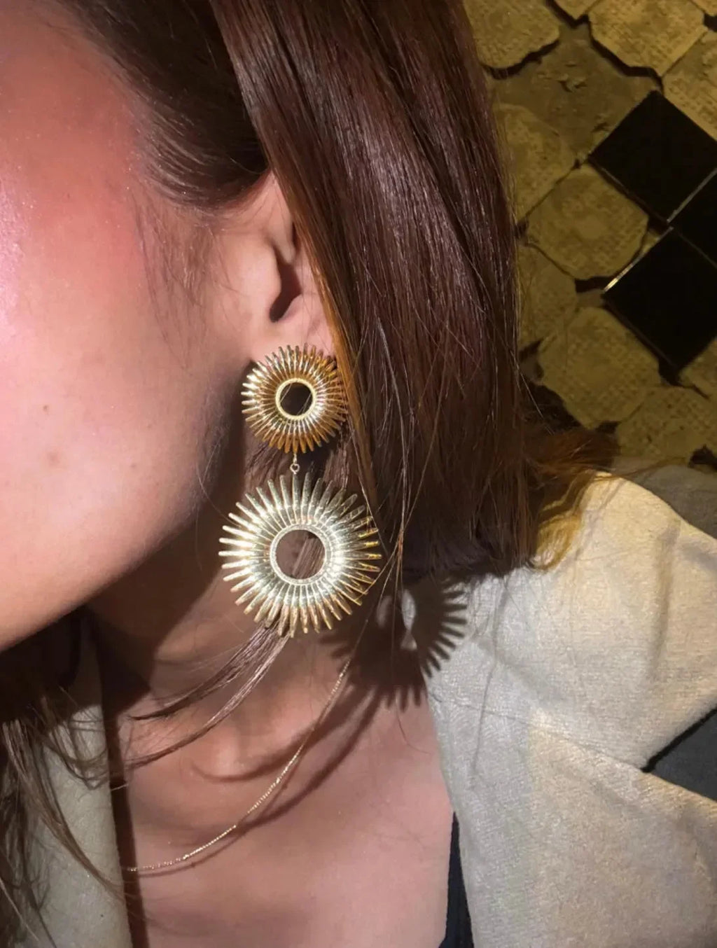 Nature Artistry Chunky Earrings - Diatoms