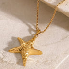 Retro Starfish Necklace & Earrings - Diatoms