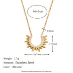Luxy Sun Flower Rhinestone Necklace - Diatoms