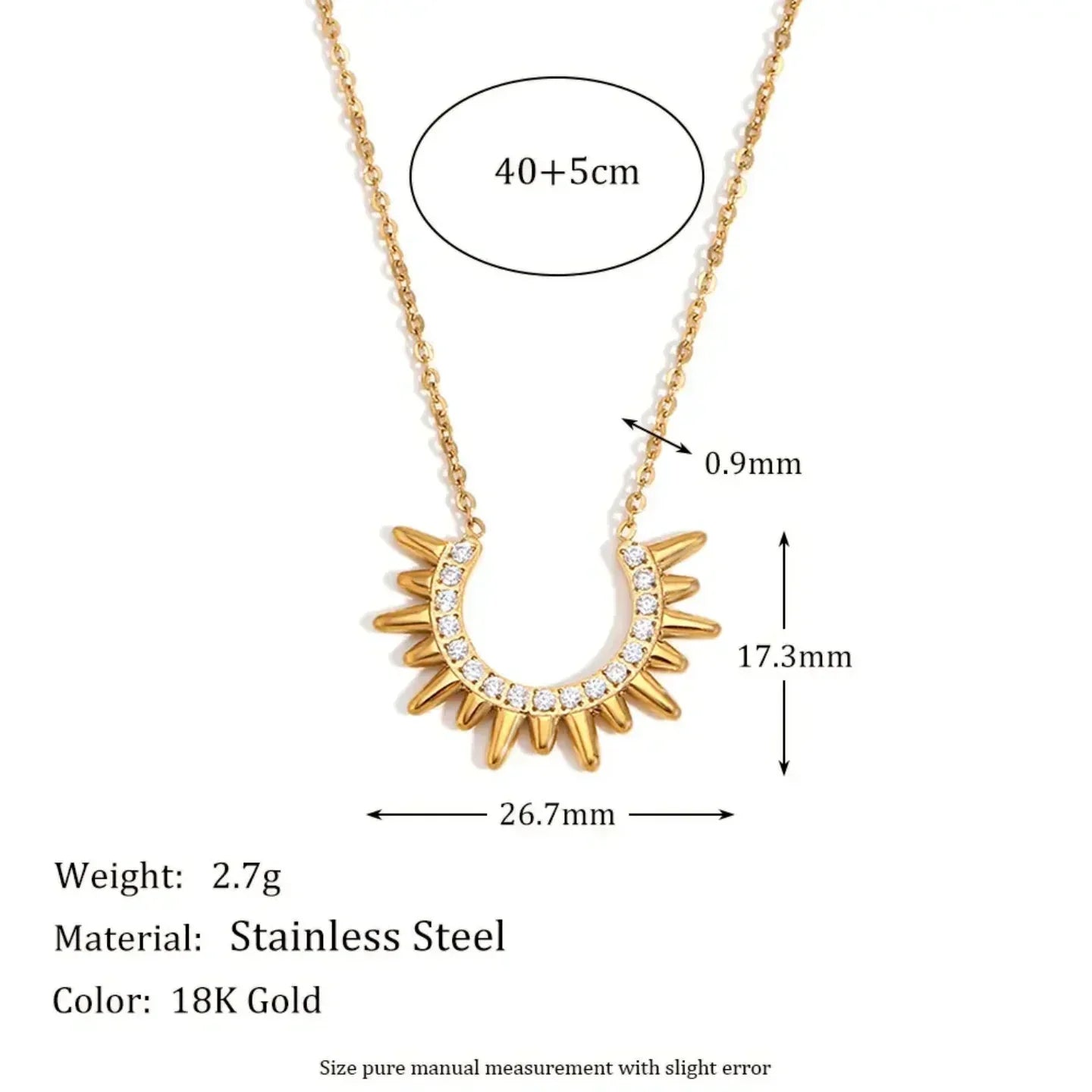 Luxy Sun Flower Rhinestone Necklace - Diatoms