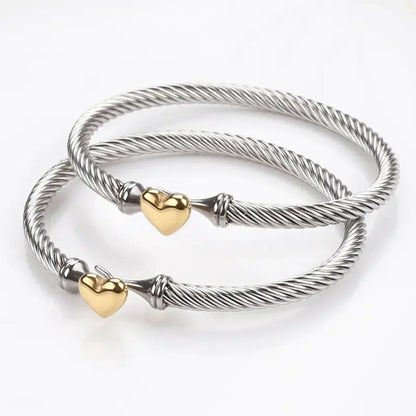 Glamour Goddess Heart Shape Bangle - Diatoms