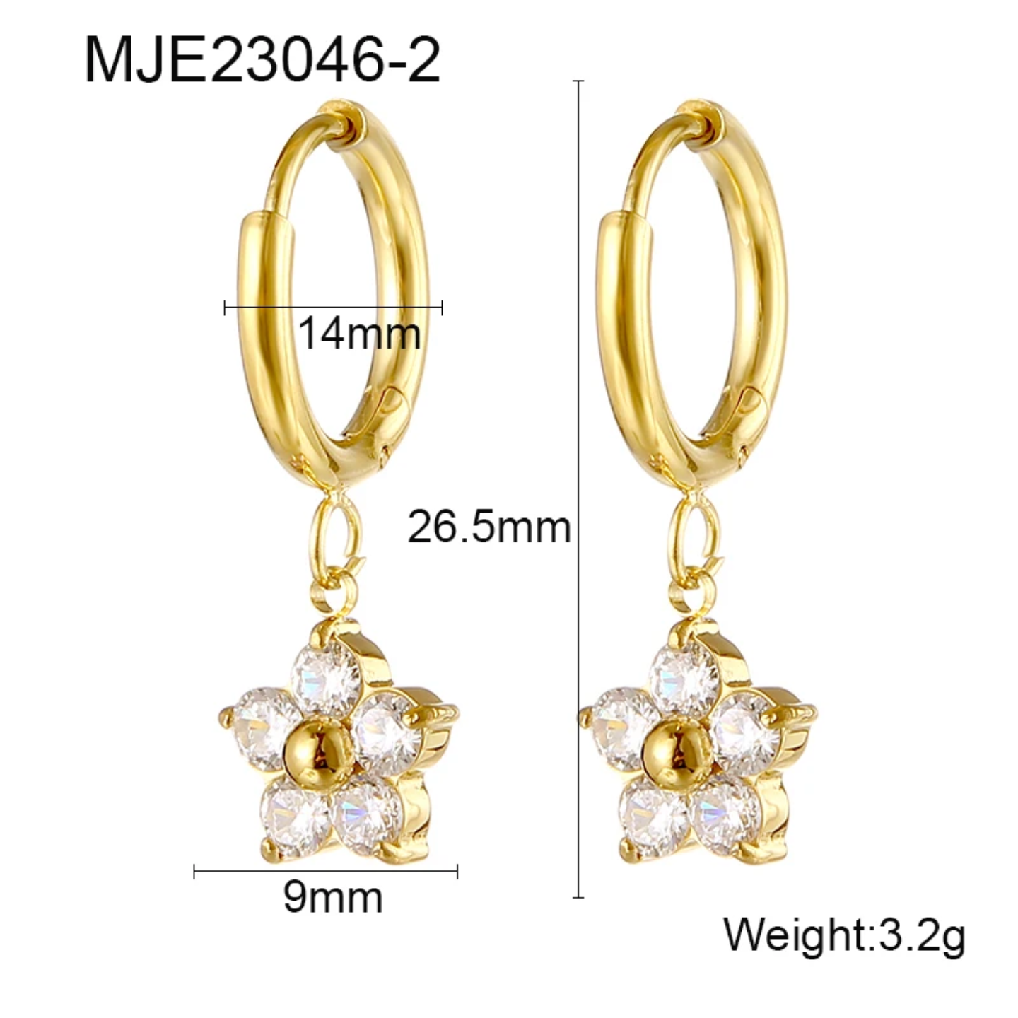 Classic Flower Drop Earrings
