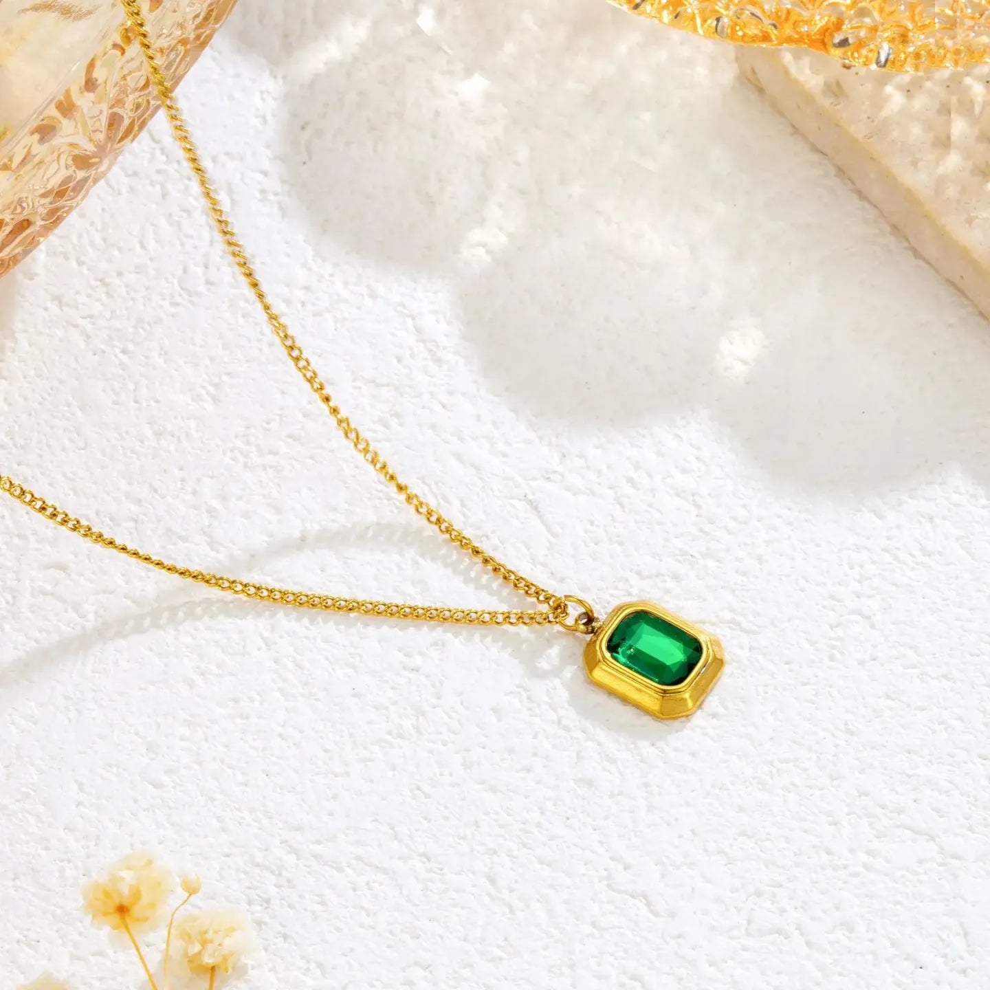 Green Emerald Necklace