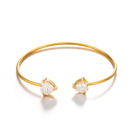 Heart Shape Zircon Bangle