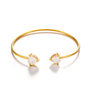 Heart Shape Zircon Bangle