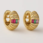 Commute Round Hoop Earrings - Diatoms