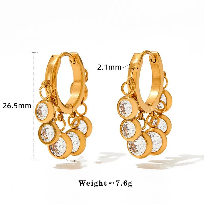 Artistic White Charm Drop Earrings