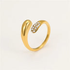 Luxe Gilded Adjustable Ring - Diatoms