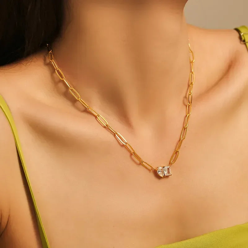 Luxe Diamond Affection Necklace - Diatoms