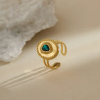 Majestic Emerald Radiance Ring - Diatoms