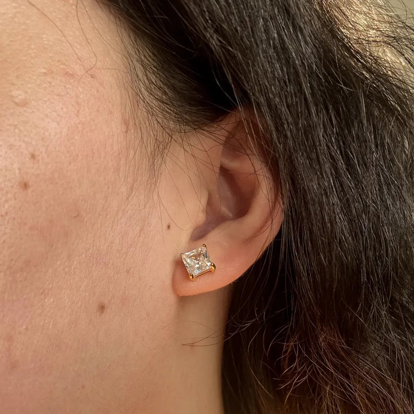 Square Studs - Diatoms