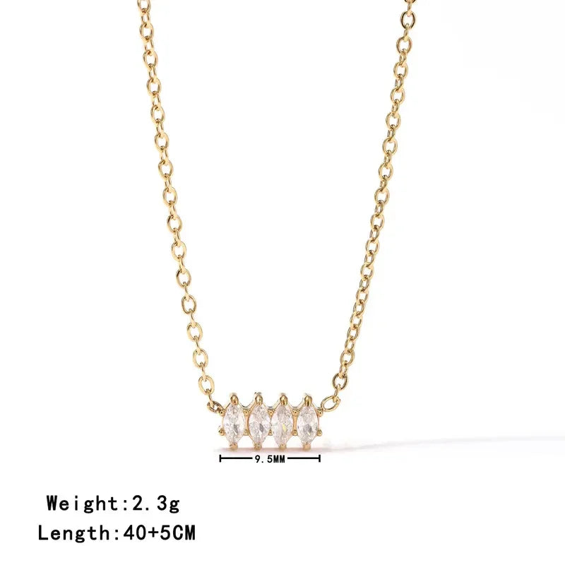 Diamond Studded Necklace - Diatoms