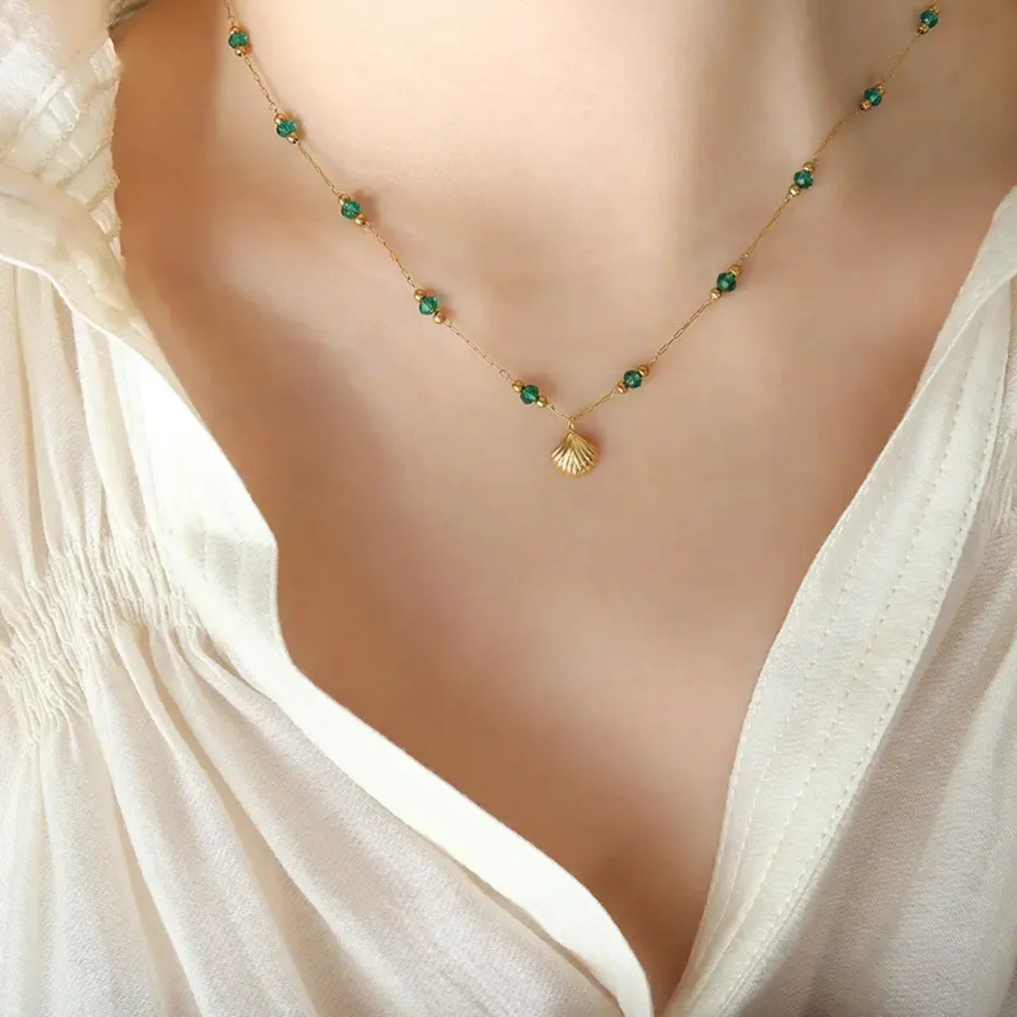 Luxy Shell Necklace & Bracelet - Diatoms