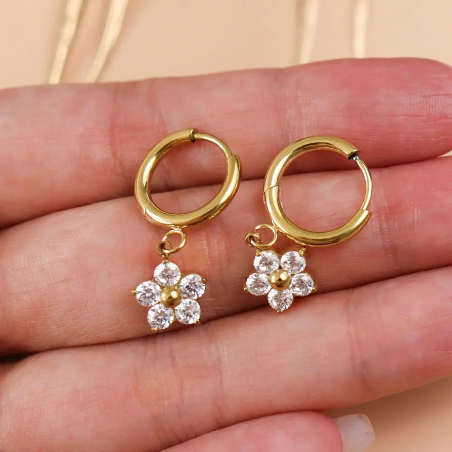 Classic Flower Drop Earrings