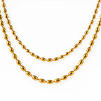 Gold Beaded Necklace - Diatoms
