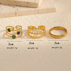 Trio De Mode Rings Set - Diatoms