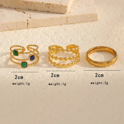 Trio De Mode Rings Set - Diatoms