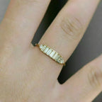 Baguette Cut Diamond Ring - Diatoms