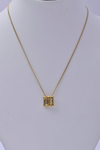 Square Hollow Geometric Classic Pendant