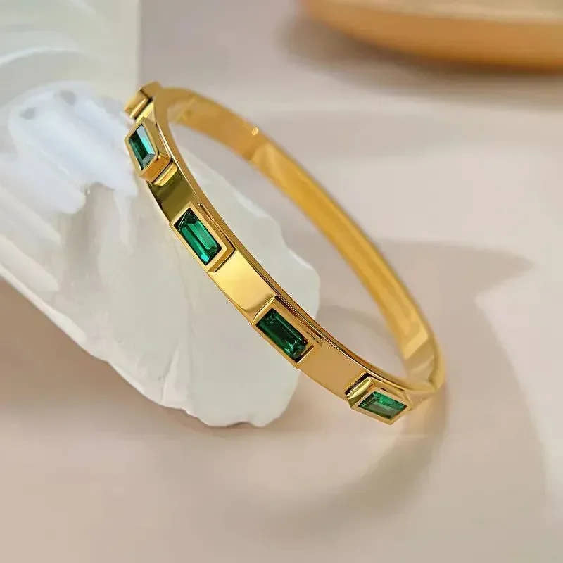 Greenstone Goldcuff Bracelet - Diatoms