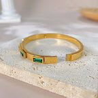 Greenstone Goldcuff Bracelet - Diatoms
