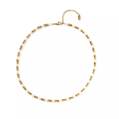 Goldtone Contemporary Pearl Bracelet