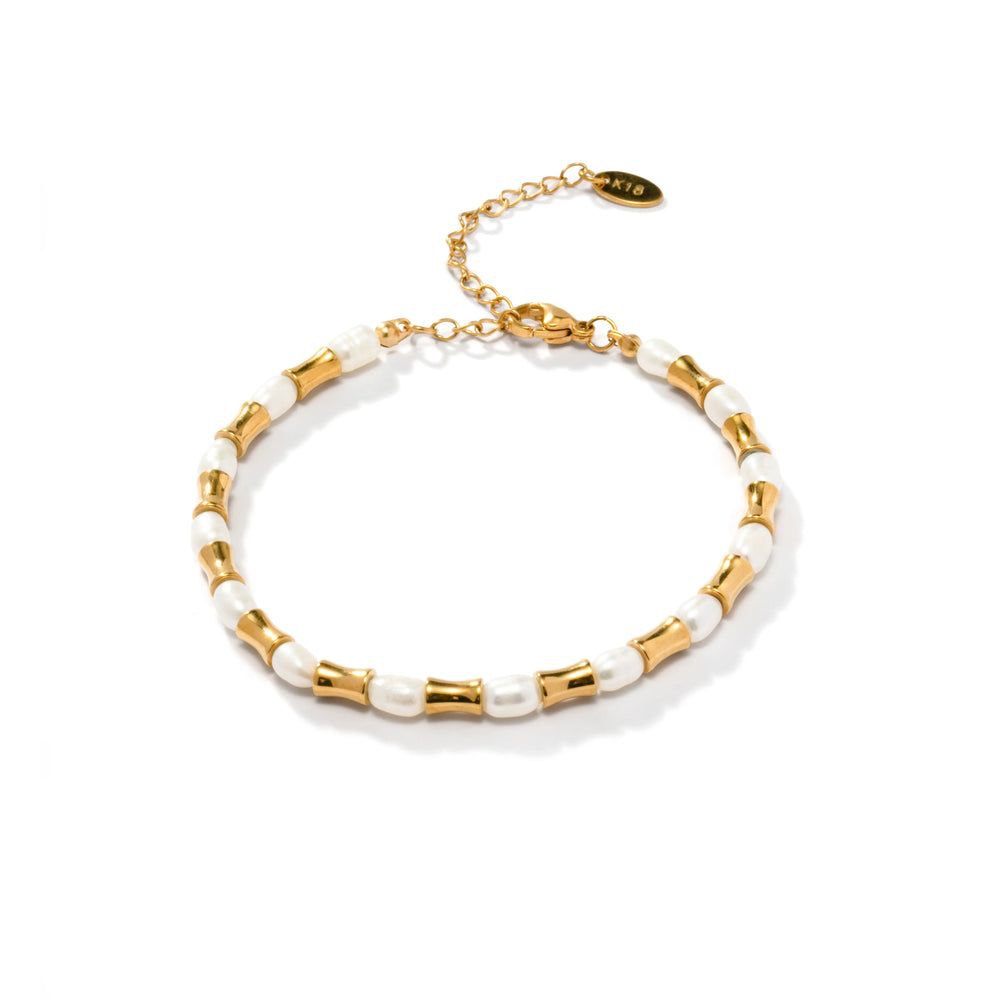 Goldtone Contemporary Pearl Bracelet