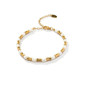 Goldtone Contemporary Pearl Bracelet