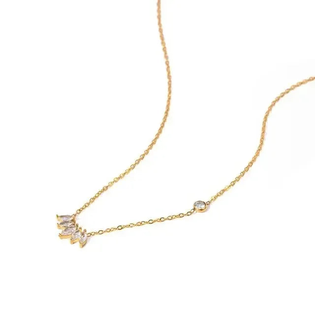 Gemstone Leaf Pendant - Diatoms